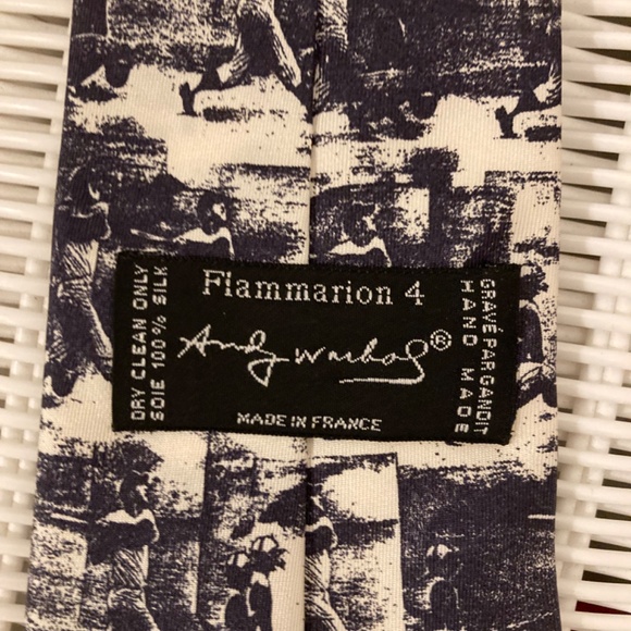 Vintage Andy Warhol Flammation Men's Silk Tie - Picture 4 of 11